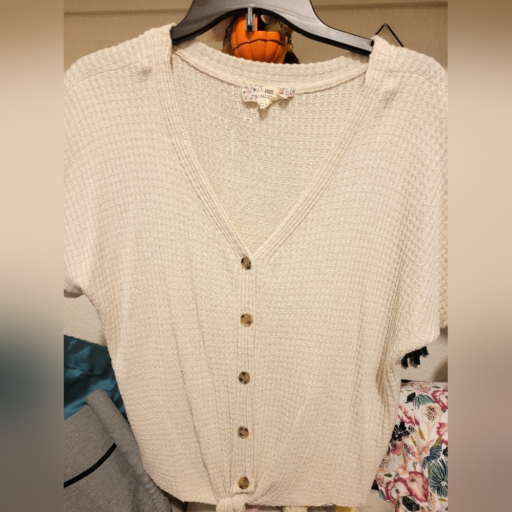 Pink Republic soft Beige knit top